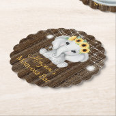 Elephant Sunflowers Lights Girl Baby Dusche Untersetzer (angewinkelt)