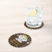 Elephant Sunflowers Lights Girl Baby Dusche Untersetzer (Vor Ort)