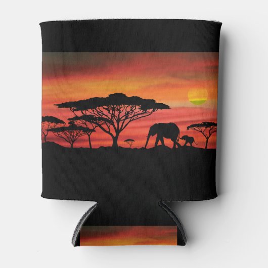 Elephant Sunset Dosenkühler (Vorderseite)