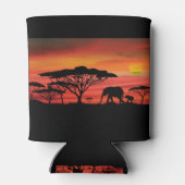 Elephant Sunset Dosenkühler (Rückseite)