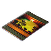 Elephant Sunset Notebook Notizblock (Linke Seite)