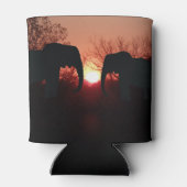 Elephant Sunset Silhouette Dosenkühler (Rückseite)