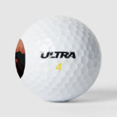 Elephant Sunset Silhouette Golfball (Logo)