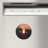 Elephant Sunset Silhouette Magnet (In Situ (Geschirrspüler))