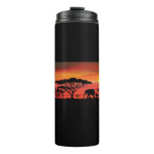 Elephant Sunset Thermosbecher (Vorderseite)
