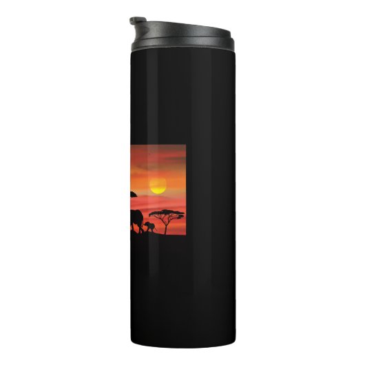 Elephant Sunset Thermosbecher (Nach rechts gedreht)