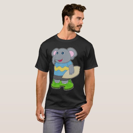 Elephant Surfboard T-Shirt (Vorne ganz)