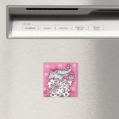 Elephant Sweetheart VALENTINE MAGNET Square (In Situ (Geschirrspüler))