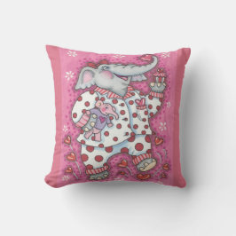 Elephant Sweetheart VALENTINE THROW PILLOW Kissen