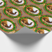 Elephant szensiert afrikanisches Safari Wrapping P Geschenkpapier (Ecke)