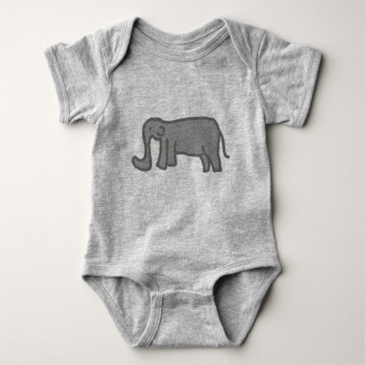 Elephant T - Shirt Baby Bodysuit (Vorderseite)
