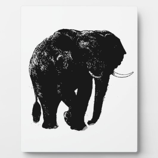 Elephant Tabletop Plaque mit Easel Fotoplatte (Vorderseite)
