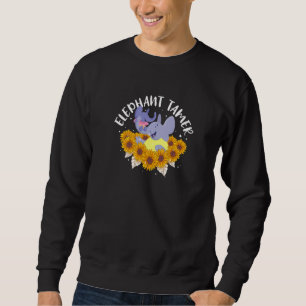 Elephant Tamer Niedliche Liebe Sonnenblumen Eltern Sweatshirt