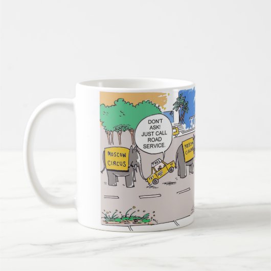 Elephant Taxi Line Tasse (Links)