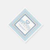 Elephant Theme Boy Baby Dusche Dekoration Personal Serviette (Ecke)