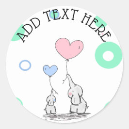 Elephant Themed Baby Shower Stickers