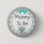 Elephant Themed Mama to Be Baby Shower Button (Vorderseite)
