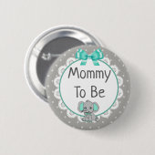 Elephant Themed Mama to Be Baby Shower Button (Vorne & Hinten)