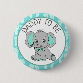 Elephant Themed Vater to Be Baby Shower Button