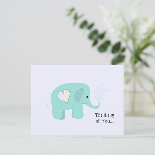 Elephant Thinking von dir Postkarte (Stehend Vorderseite)