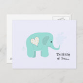 Elephant Thinking von dir Postkarte (Vorne/Hinten)