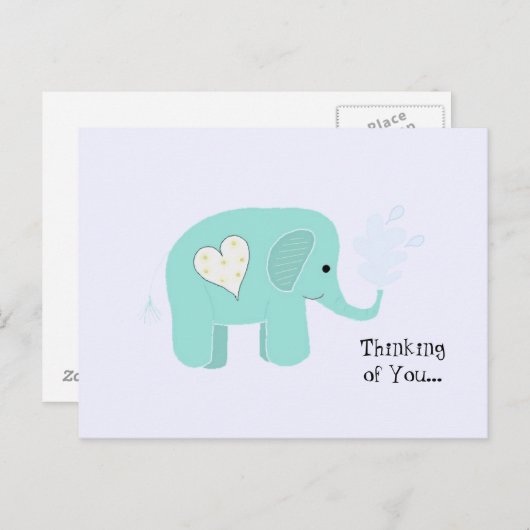 Elephant Thinking von dir Postkarte (Vorne/Hinten)
