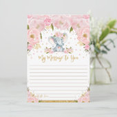 Elephant Time Capsule Meldung an Sie leere Karten (Stehend Vorderseite)