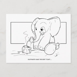 Elephant Toast Postkarte