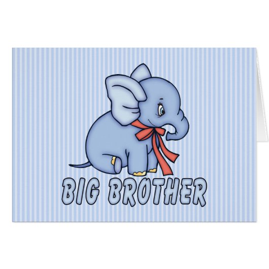 Elephant Toy Big Brother Blank Card (Vorderseite (Horizontal))