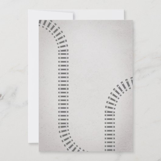 Elephant Train Birthday Einladung (Rückseite)