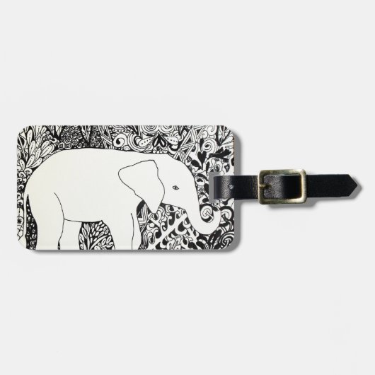 Elephant Travel Tag Gepäckanhänger (Vorderseite horizontal)