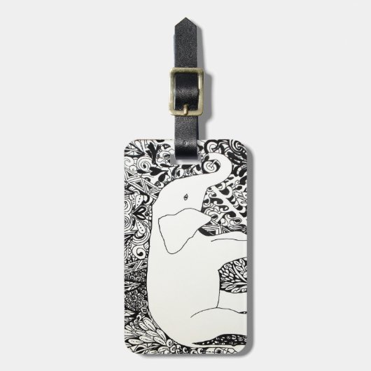 Elephant Travel Tag Gepäckanhänger (Vorderseite vertikal)