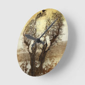 Elephant Tree Abstrakt Runde Wanduhr (Winkel)