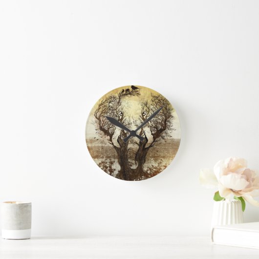 Elephant Tree Abstrakt Runde Wanduhr (Zuhause)