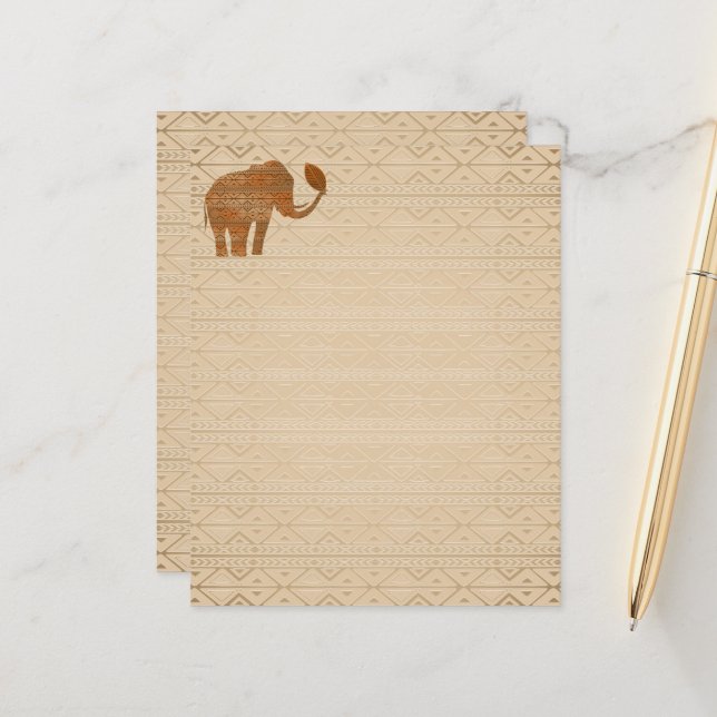 Elephant Tribal Art Design (Vorderseite/Rückseite Beispiel)