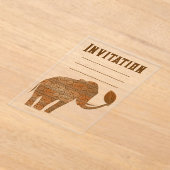 Elephant Tribal Art Design Acryleinladungen (Ablage )