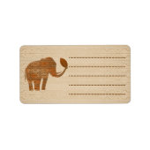 Elephant Tribal Art Design Adressaufkleber (Vorne)