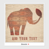 Elephant Tribal Art Design Aufkleber (Blatt)