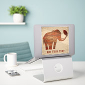 Elephant Tribal Art Design Aufkleber (Laptop auf Schreibtisch)