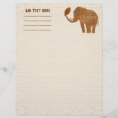Elephant Tribal Art Design Briefbogen (Vorderseite)