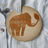 Elephant Tribal Art Design Button (Beispiel)
