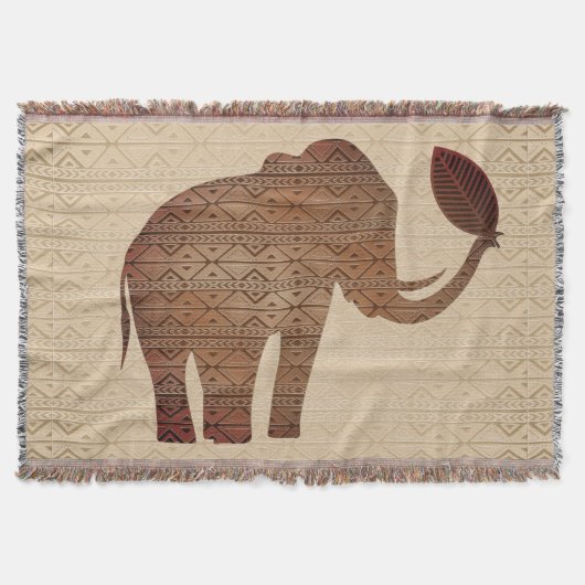 Elephant Tribal Art Design Decke (Vorderseite)
