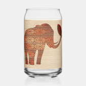 Elephant Tribal Art Design Dosenglas (Vorderseite)