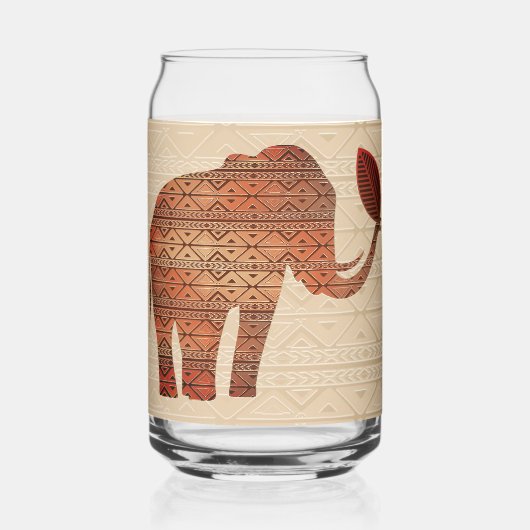 Elephant Tribal Art Design Dosenglas (Rückseite)