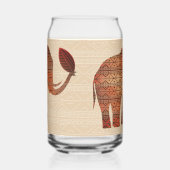 Elephant Tribal Art Design Dosenglas (Links)
