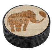 Elephant Tribal Art Design Eishockey Puck (3/4)