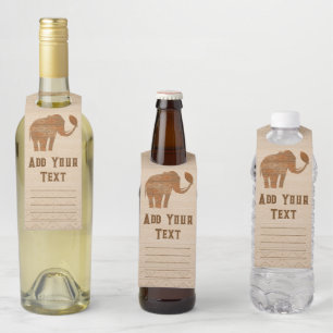 Elephant Tribal Art Design Flaschenanhänger