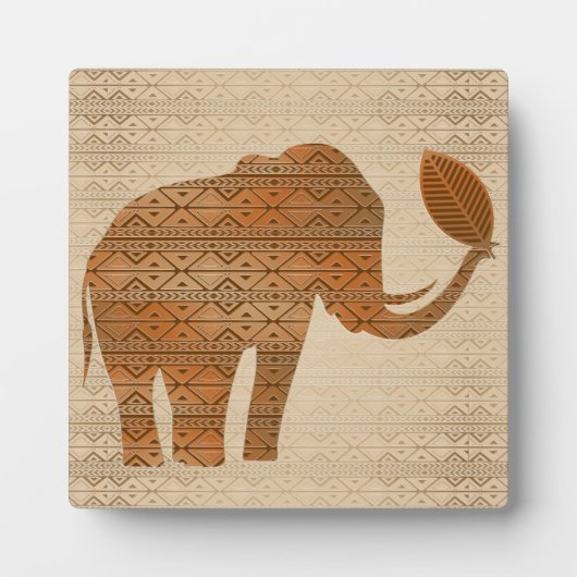 Elephant Tribal Art Design Fotoplatte (Vorderseite)