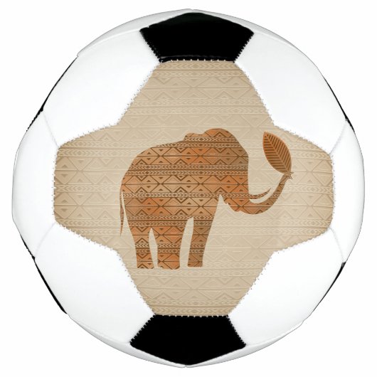 Elephant Tribal Art Design Fußball (Vorderseite)