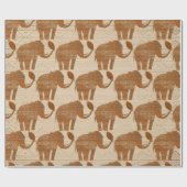Elephant Tribal Art Design Geschenkpapier (Flach)